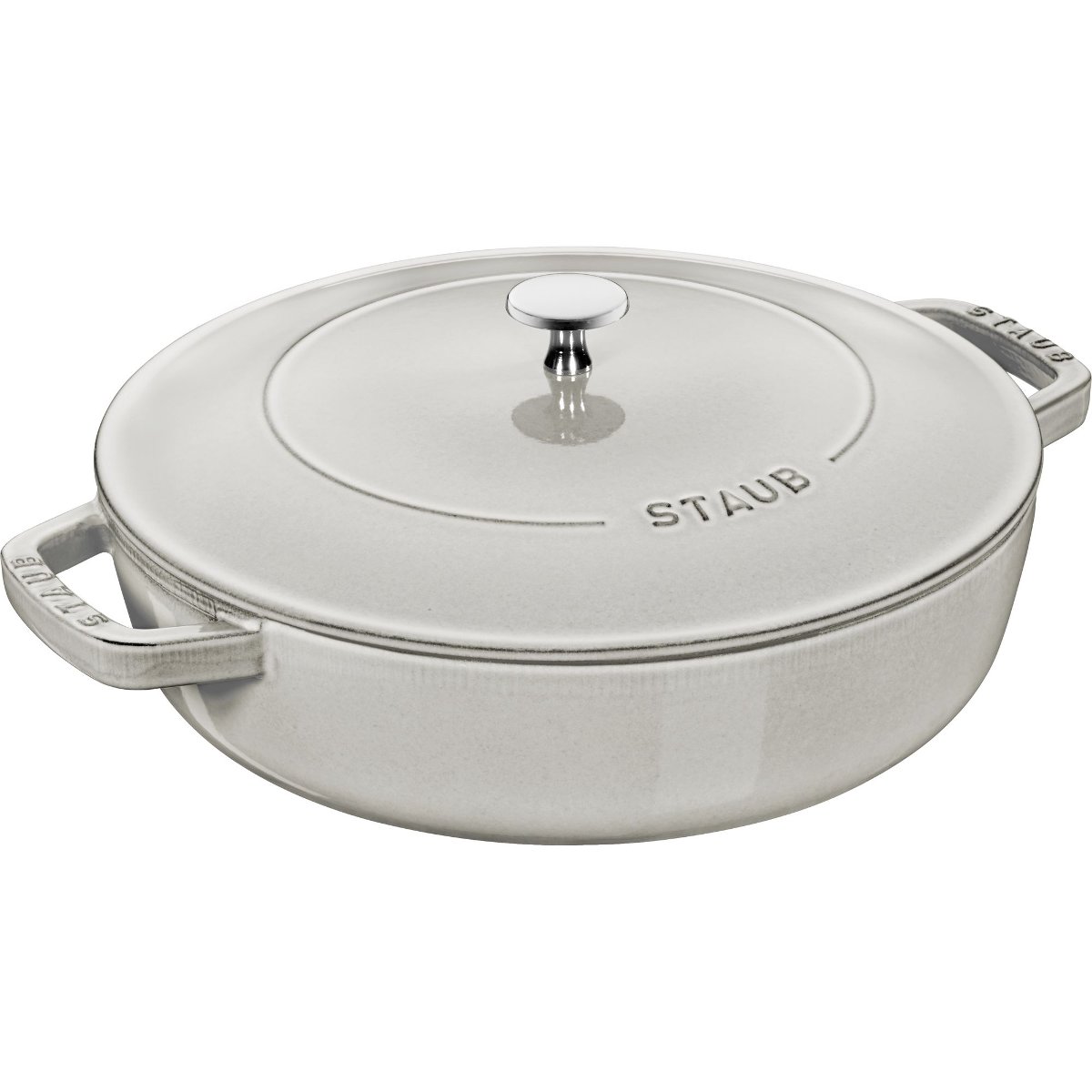 Staub Patelnia żeliwna sauté Chistera Braiser 28 cm biała trufla 40501-486-0
