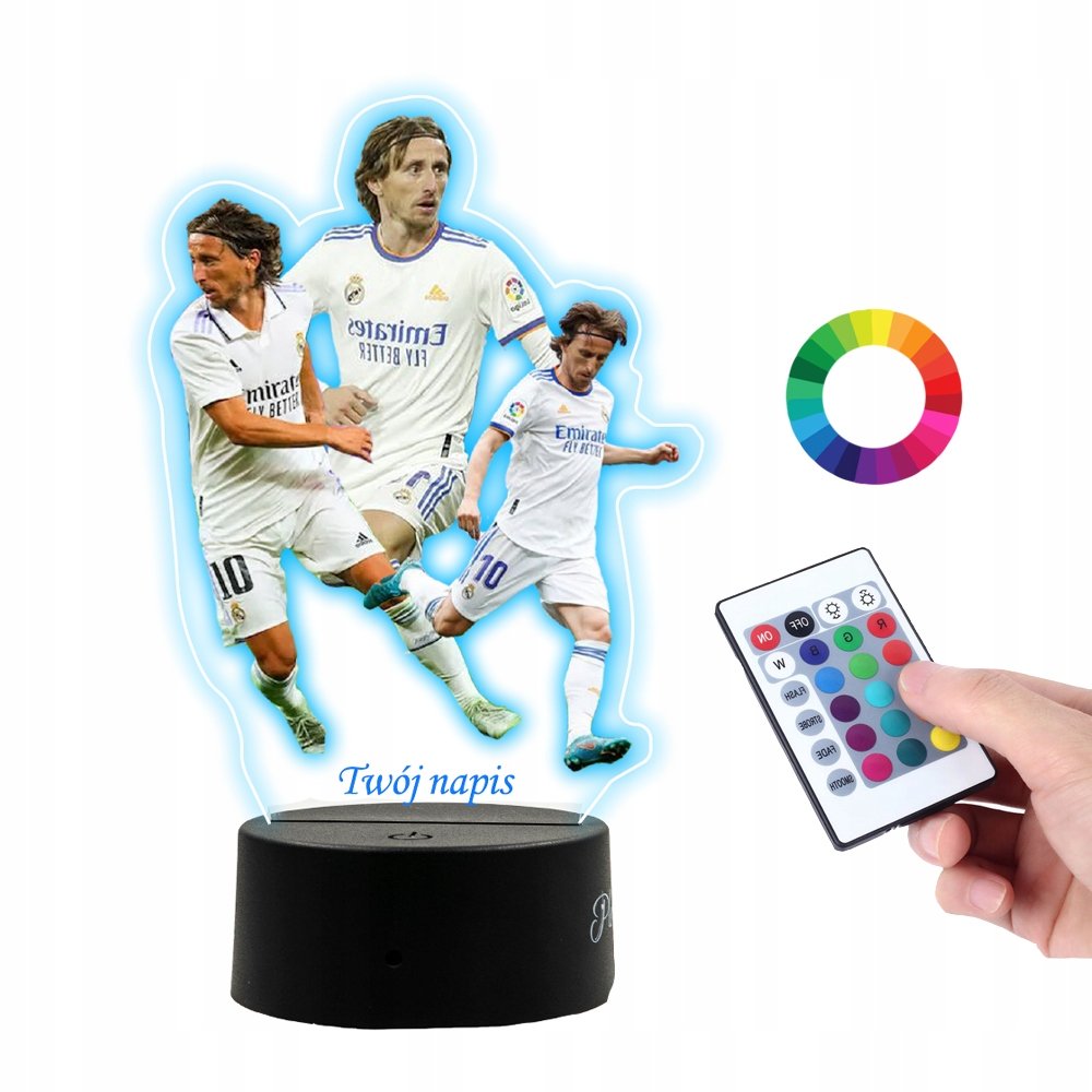 Lampka Na Biurko UV Piłkarz Luka Modric PLEXIDO