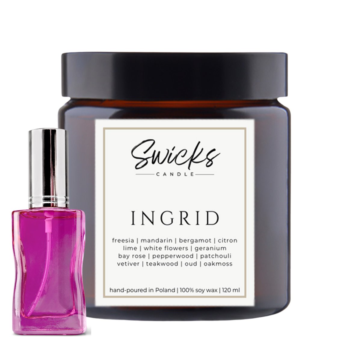 Świeca sojowa zapachowa  INGRID 120 ml