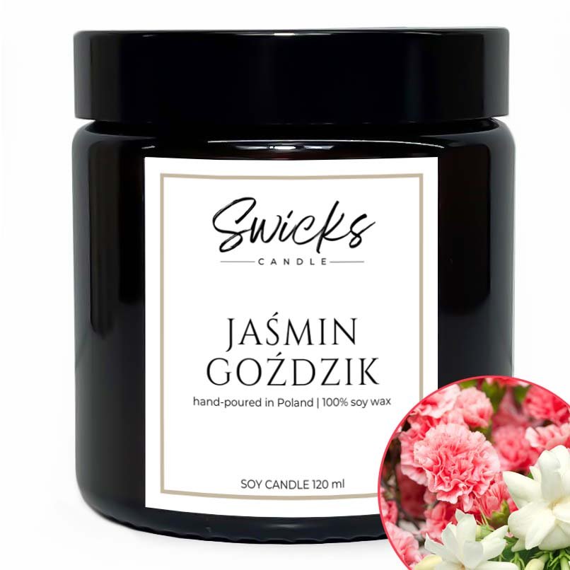 Świeca sojowa zapachowa JAŚMIN GOŹDZIK 120 ml