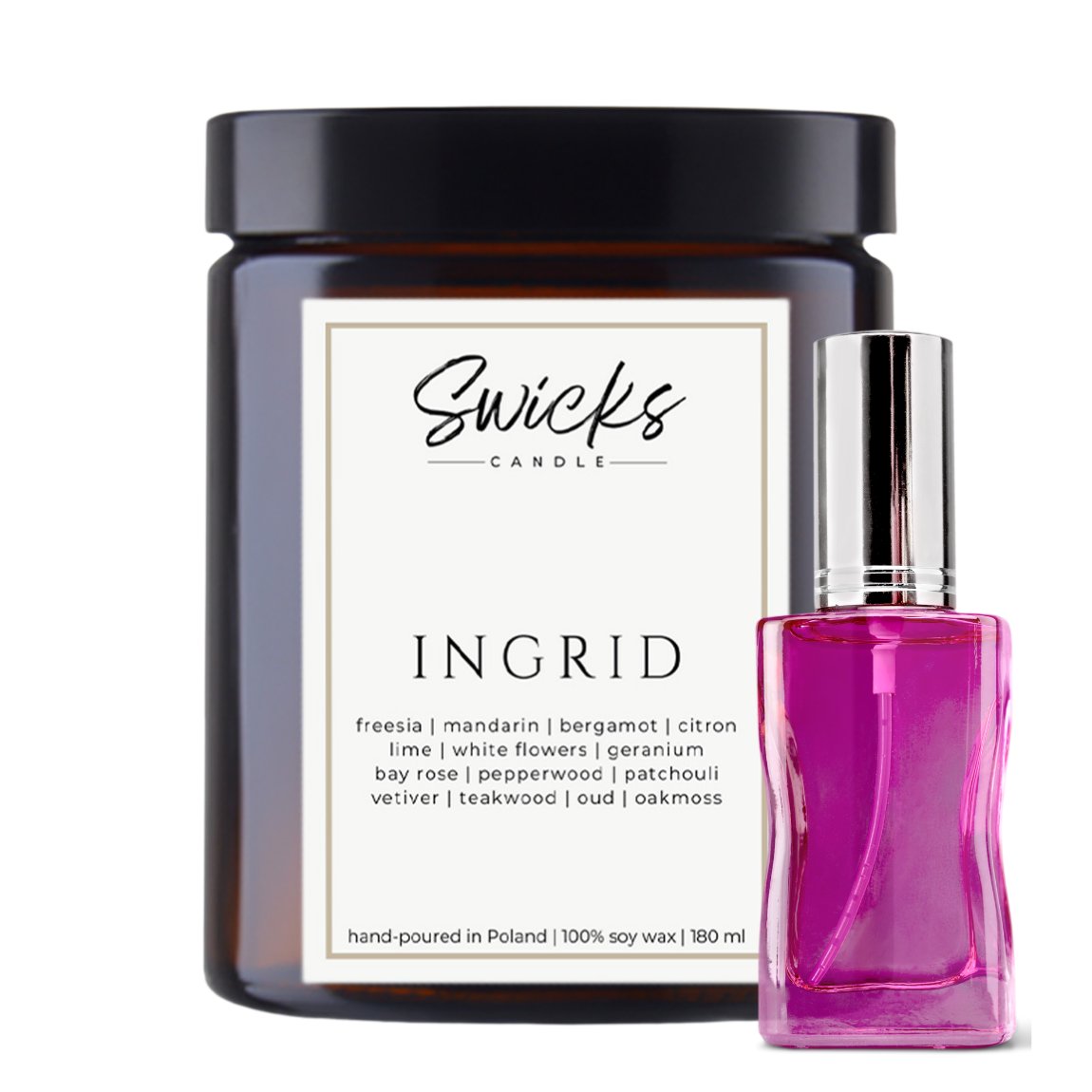 Świeca sojowa zapachowa INGRID 180 ml