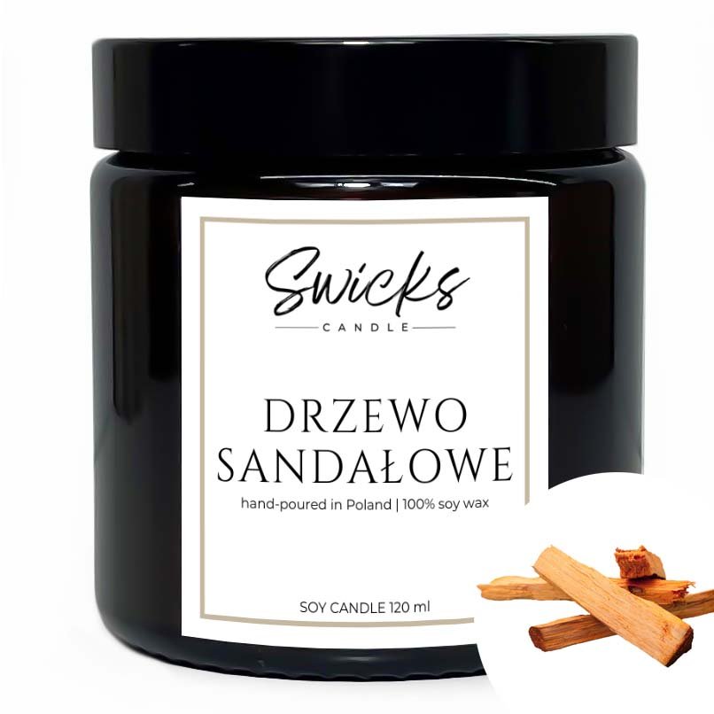 Świeca sojowa zapachowa DRZEWO SANDAŁOWE 120 ml