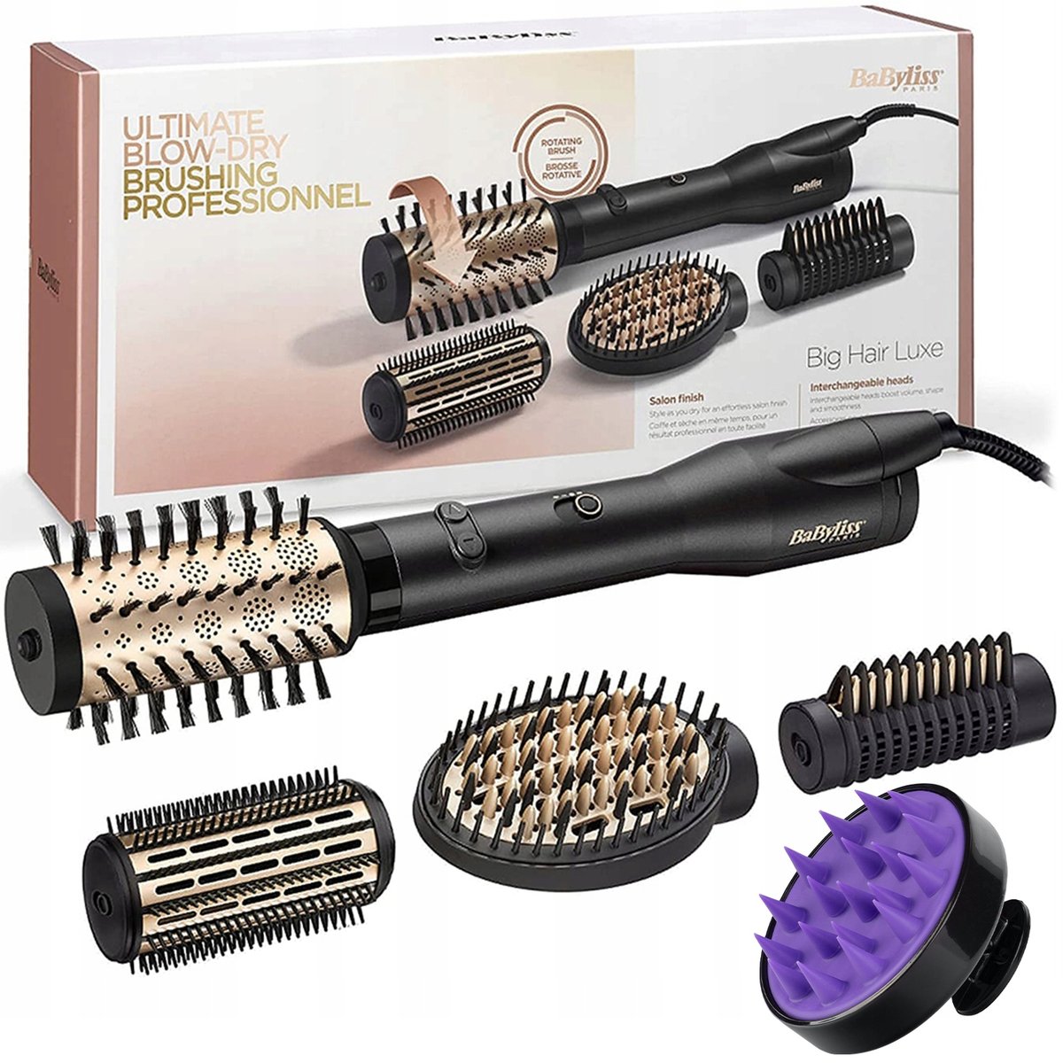 Lokówko Suszarka Obrotowa Babyliss AA970E + masażer do głowy