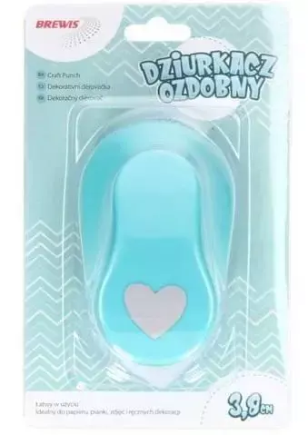 Dziurkacz ozdobny - Serce 3,8cm MIX - Brewis