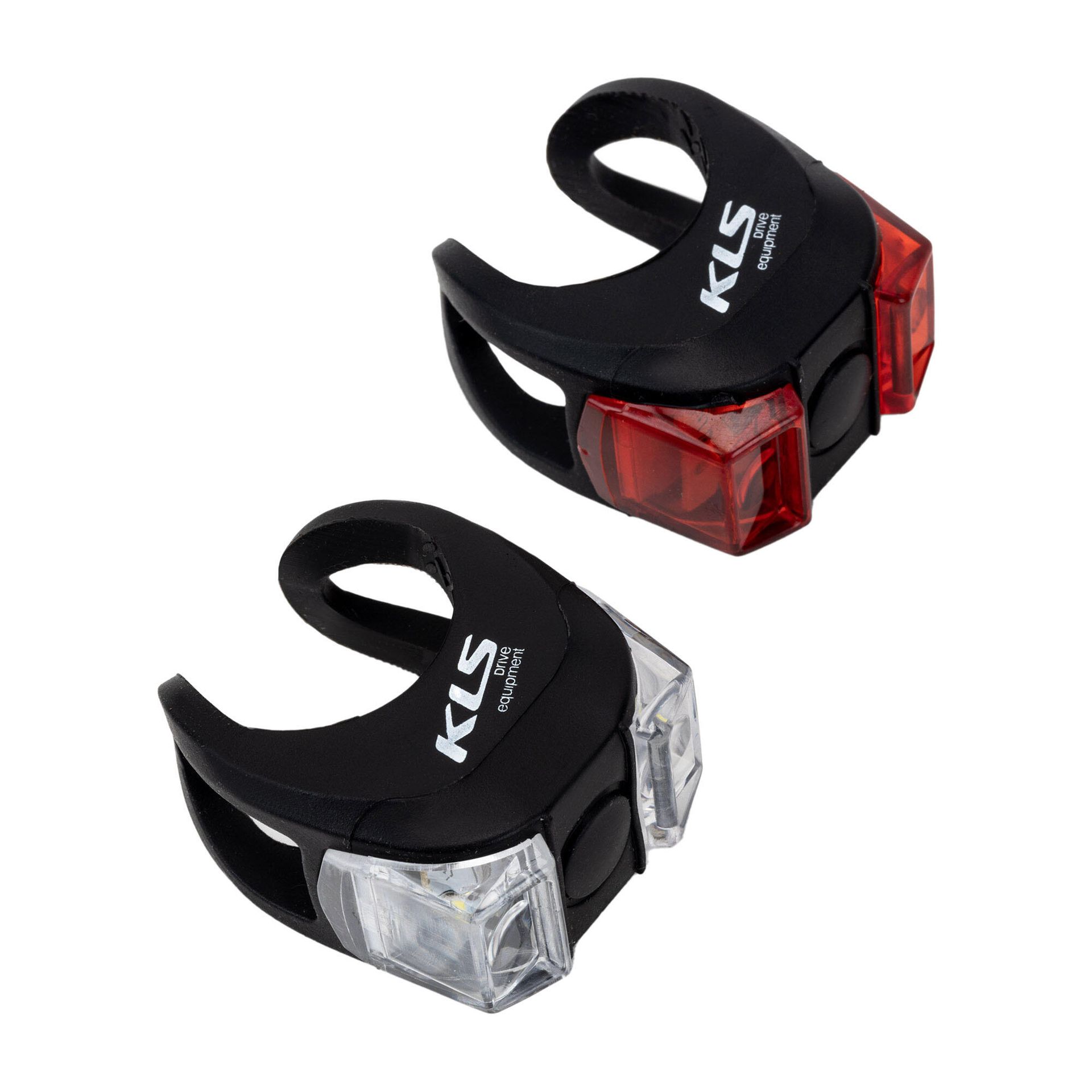 Kellys Zestaw lampek rowerowych twins czarny ZESTAW OŚWIETLENIA TWINS BLACK