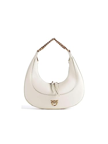Pinko, BRIOCHE HOBO MINI VITELLO MORB Kobiety, Z14q_bianco Seta-antyczne złoto