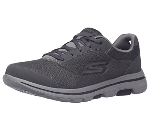 Skechers Gowalk 5 Demitasse męskie sneakersy, Węgiel drzewny/czarny, 8 X-Wide