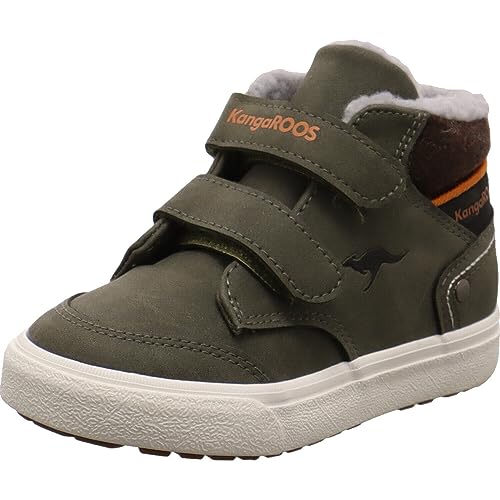 KangaROOS Kapcie domowe dla dzieci, uniseks, Olive Flame, 28 EU
