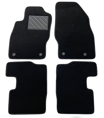 Dywaniki samochodowe do Opel Corsa D 2006-2014 i Corsa E od 2014 do 2019, idealnie dopasowane, antypoślizgowe, ochraniacze na pięty ze wzmocnionej gumy, guziki mocujące