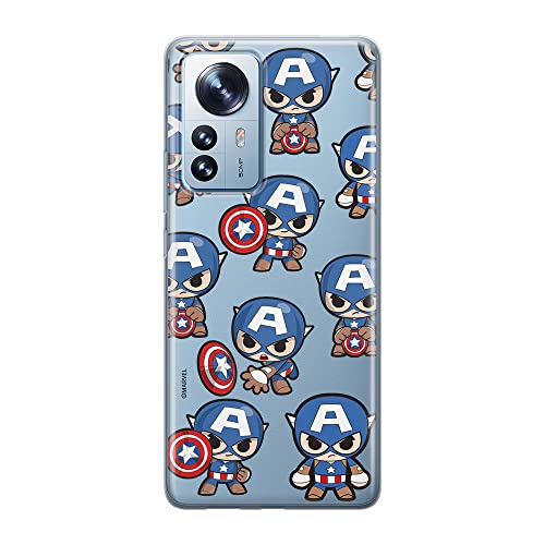 ERT GROUP etui na telefon Xiaomi 12 PRO, case oryginalny i oficjalnie licencjonowany przez Marvel, wzór Captain America 029, optymalnie dopasowane, plecki z TPU częściowo przeźroczyste
