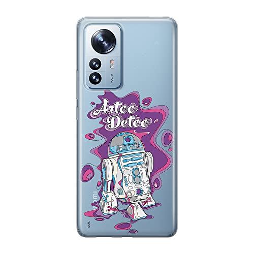 ERT GROUP etui na telefon Xiaomi 12 / 12X, case oryginalny i oficjalnie licencjonowany przez Star Wars, wzór R2D2 002, optymalnie dopasowane, plecki z TPU częściowo przeźroczyste