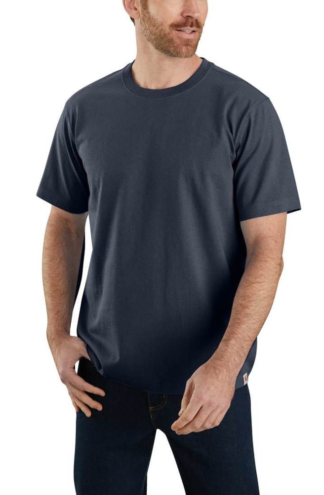 Koszulka męska T-shirt Carhartt Workwear Solid Non-pocket 412 granatowy