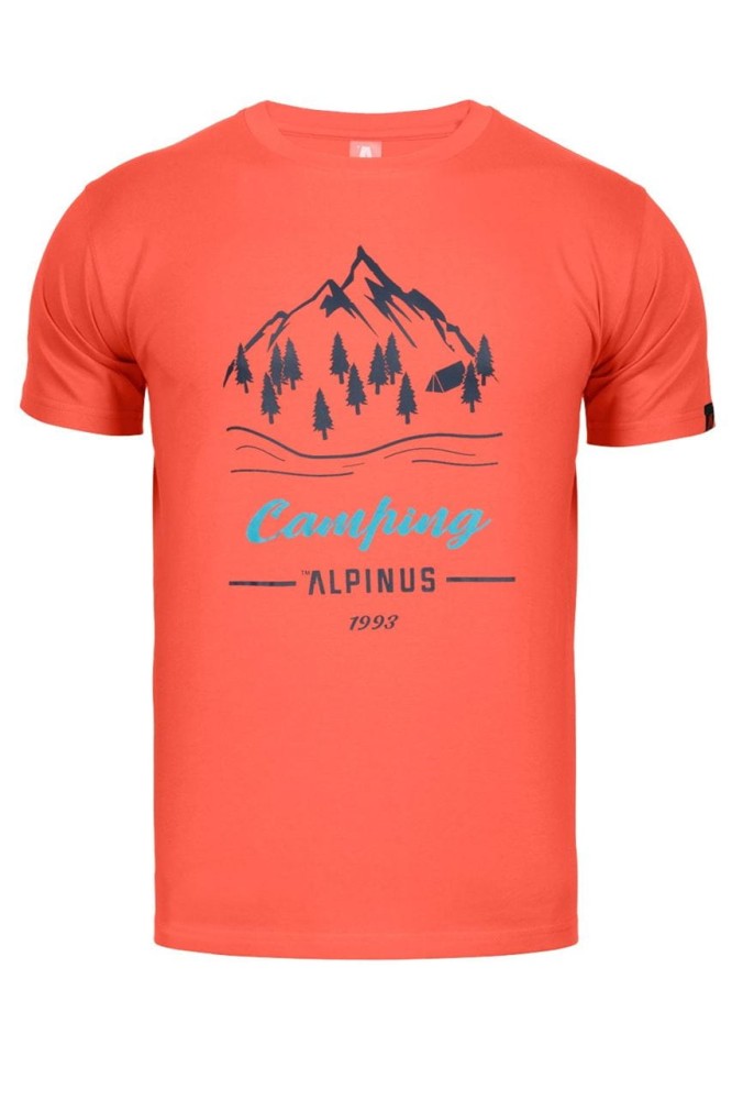 Koszulka męska T-shirt Alpinus Polaris koralowy