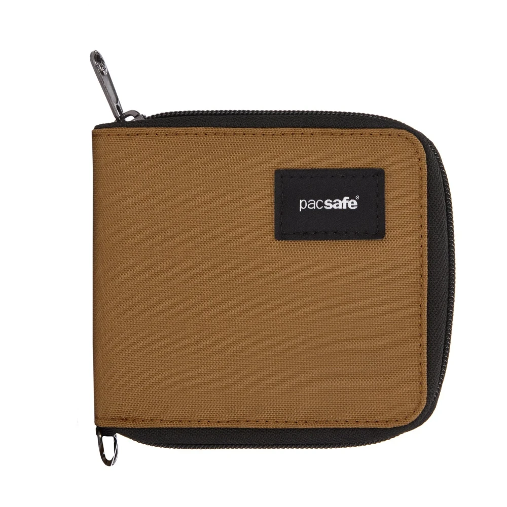 Portfel z ochroną przed kradzieżą Pacsafe RFIDsafe Zip Around Wallet Tan