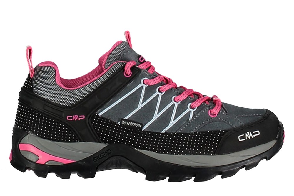 Buty trekkingowe damskie niskie CMP Rigel Low WP szaro-czarno-różowy