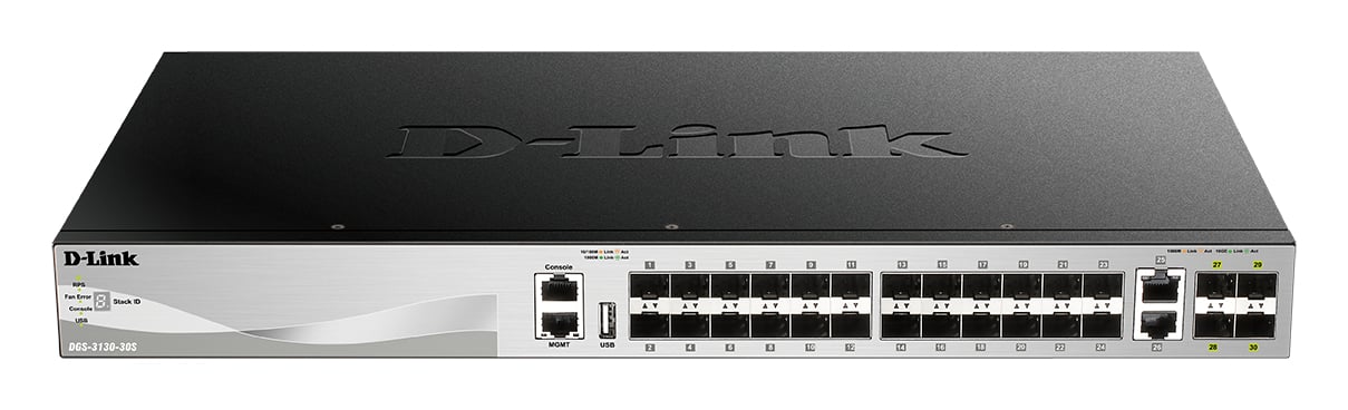 D-Link DGS-3130-30S/E łącza sieciowe Zarządzany L3 10G Ethernet
