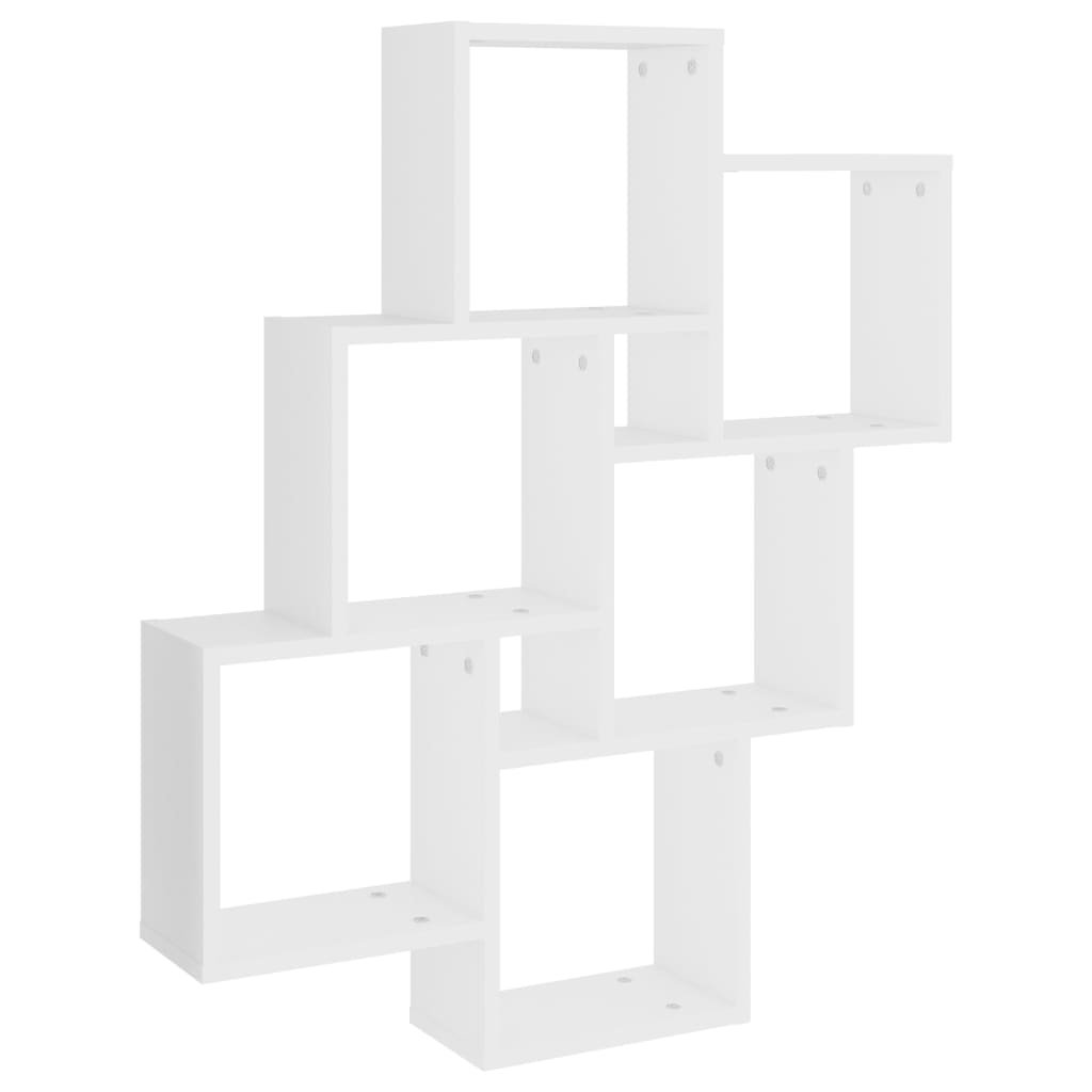 vidaXL vidaXL Półka ścienna w formie kostek, biała, 78x15x93 cm, płyta