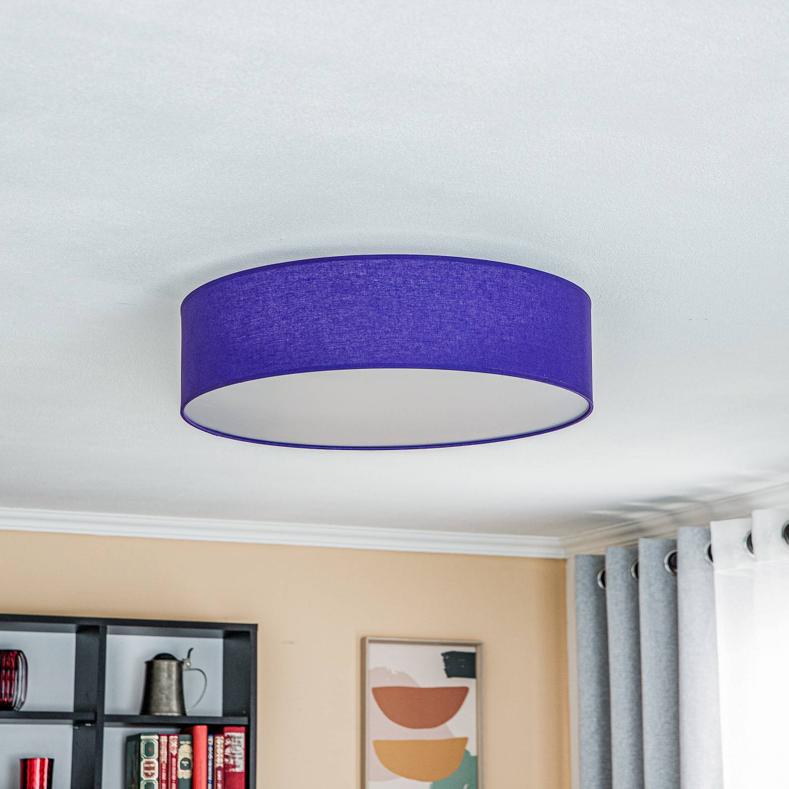 Roller Euluna, odcień tkaniny fioletowy, Ø 50 cm