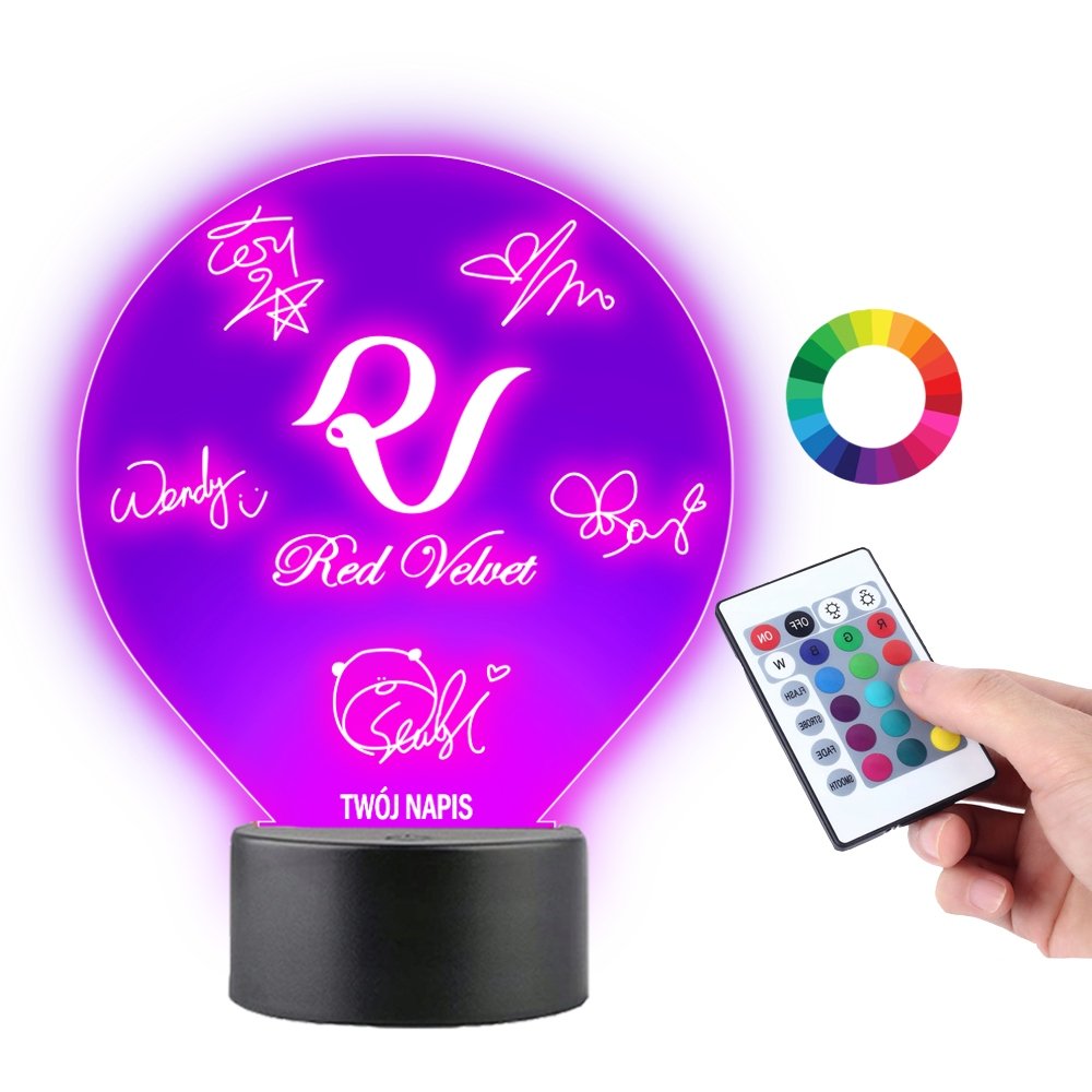 Lampka na Biurko Statuetka 3D Autografy Red Velvet