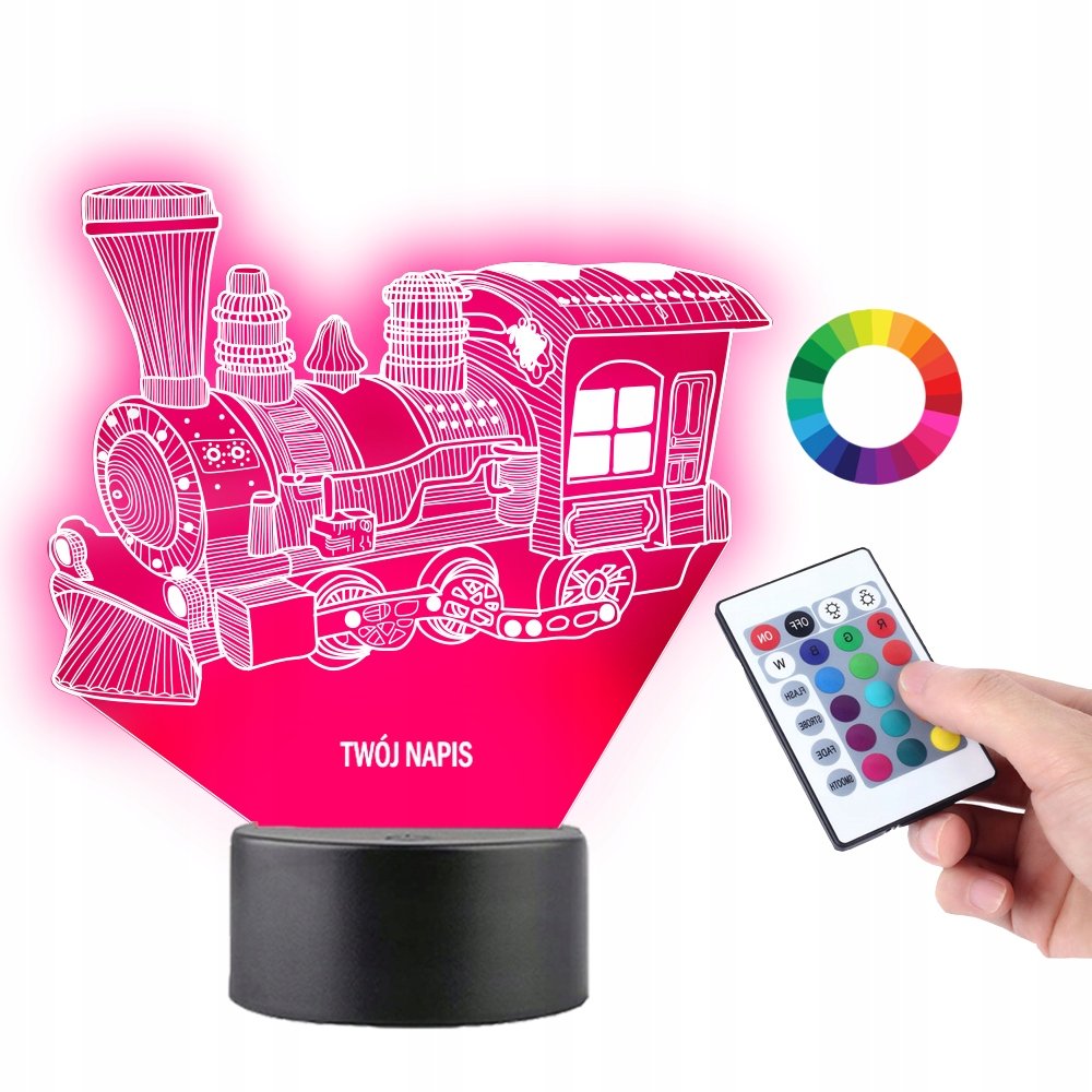 Lampka na Biurko Statuetka 3D Ciuchcia Pociąg