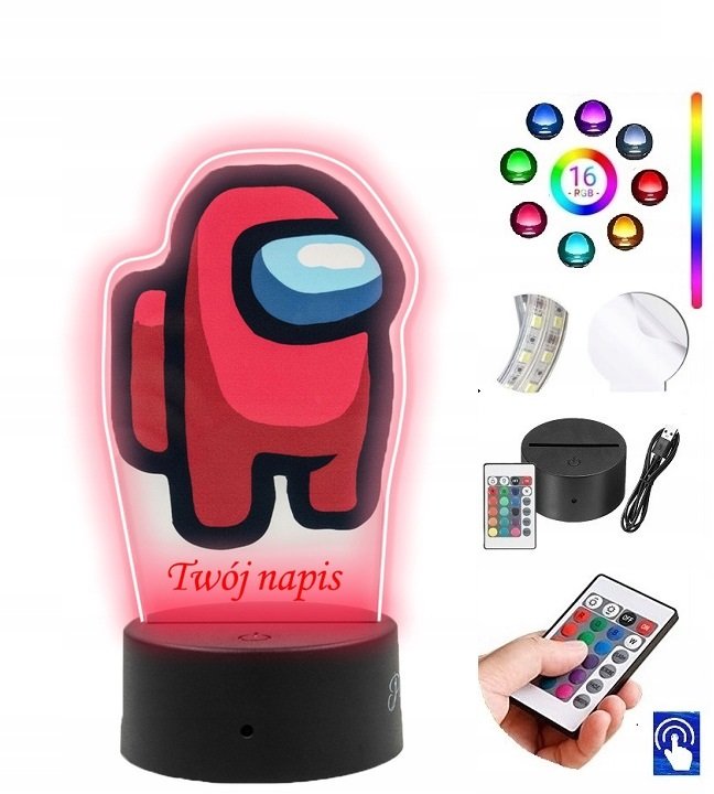 Lampka na biurko Among US 16kolorów UV LED PLEXIDO