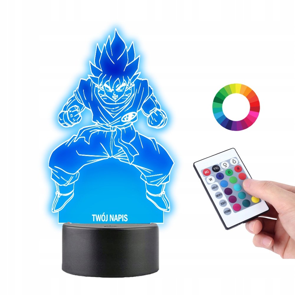 Lampka na Biurko Statuetka 3D Dragon Ball Goku