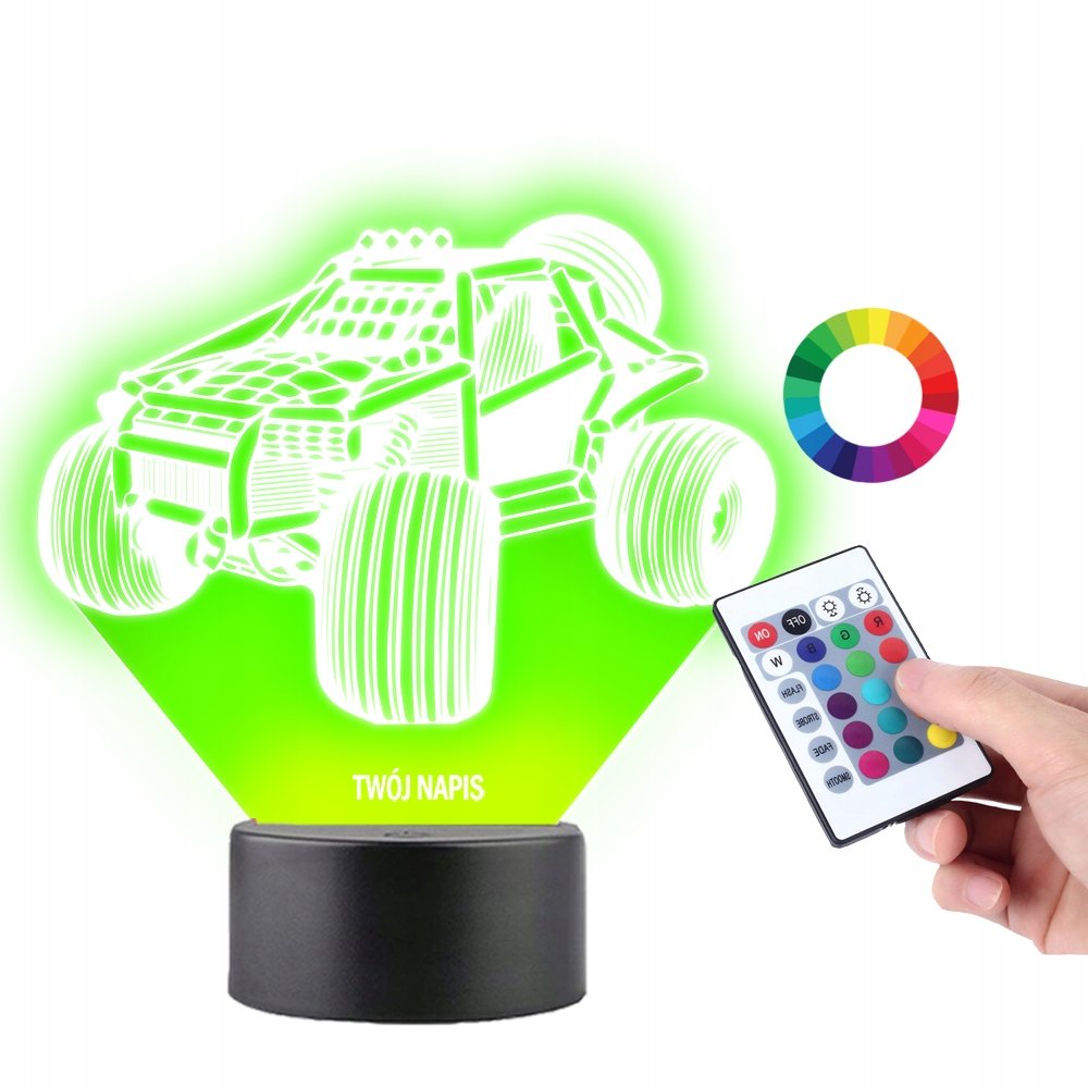 Lampka na Biurko Statuetka 3D Auto Monster Truck