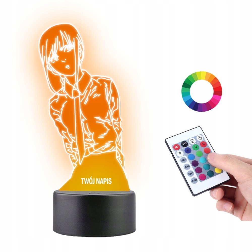 Lampka na Biurko Statuetka 3D Chainsaw Man Makima