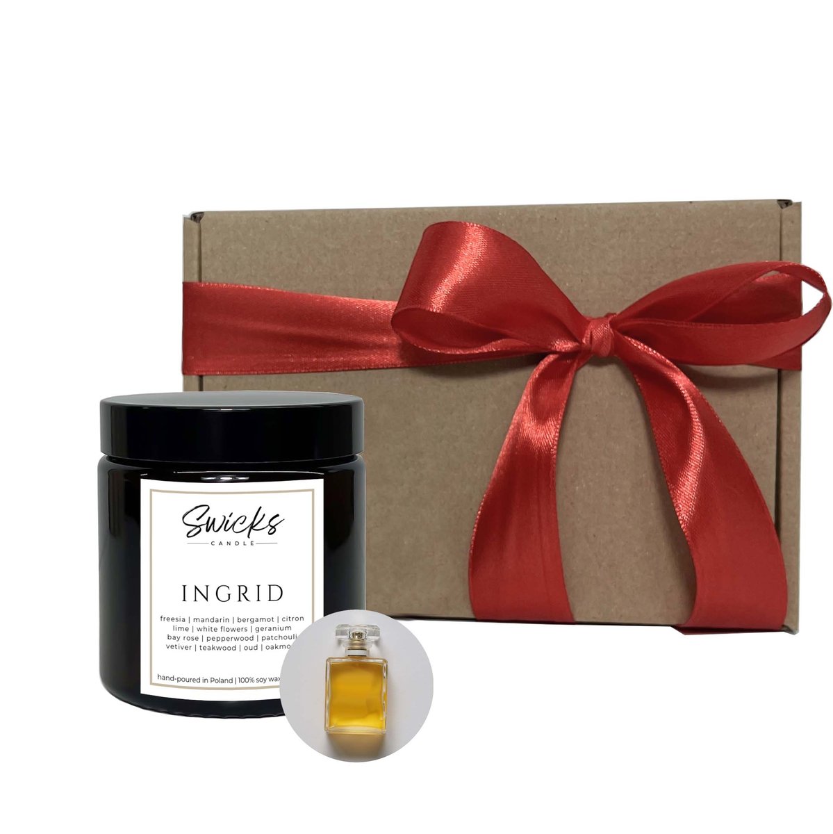 Swicks, Świeca sojowa, zapach Ingrid, w pudełku, 120 ml