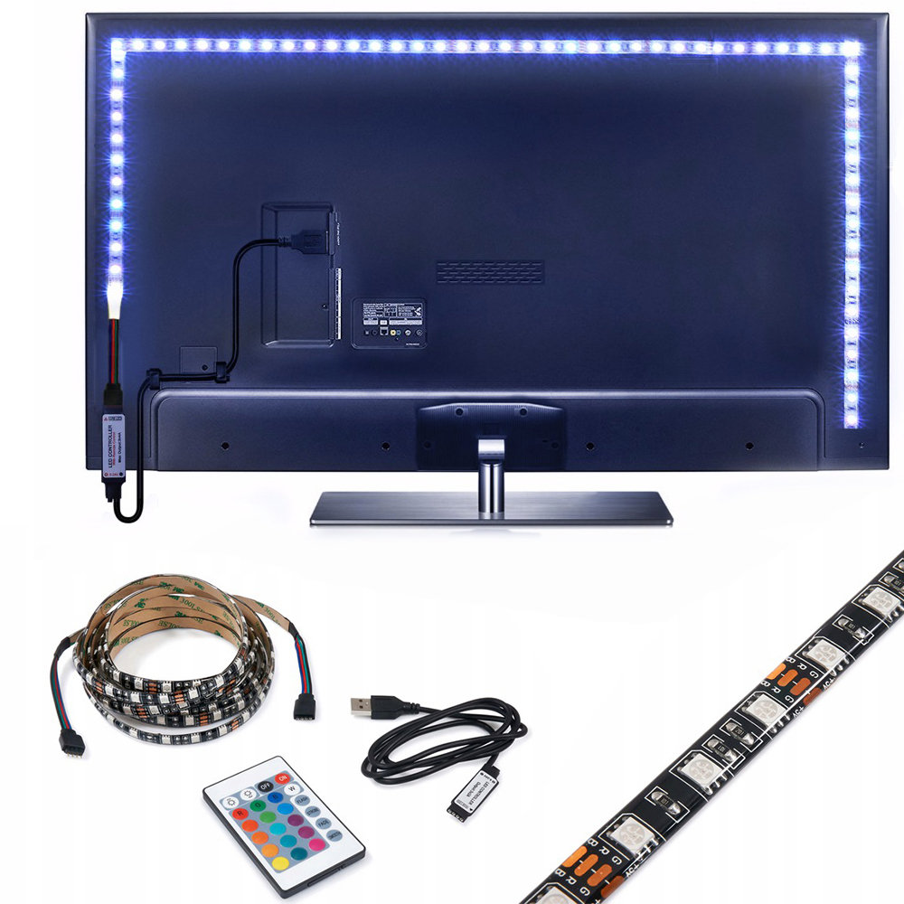 TAŚMA LED 1M RGB DO PODŚWIETLENIA TV AMBIENT LIGHT