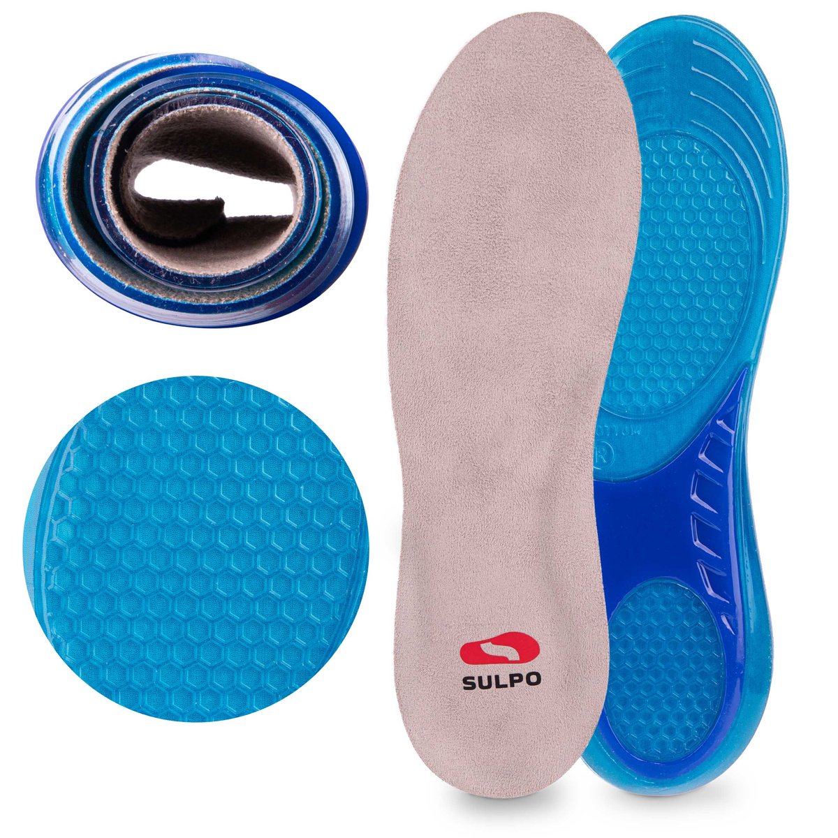 Żelowe wkładki amortyzujące usztywniane docinane 42-46