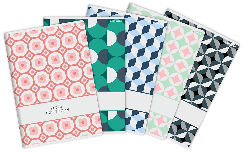 zeszyt a5/60k linia retro pp (5szt)