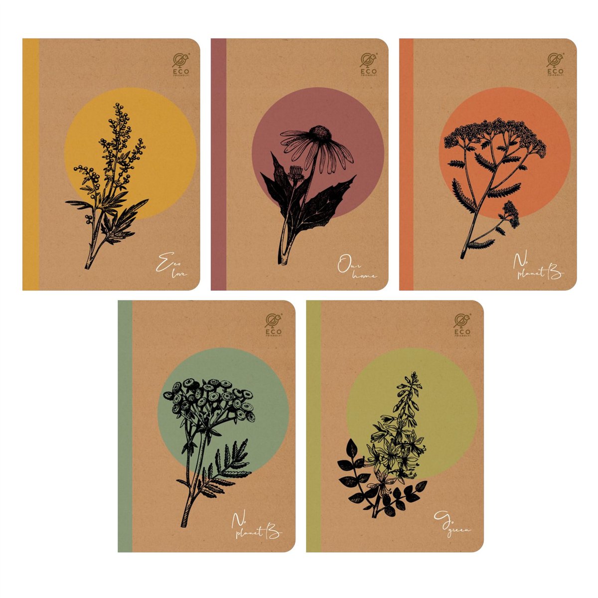 Zeszyt A5 80K Kratka By Nature One Herbs Pakiet 10 Szt.