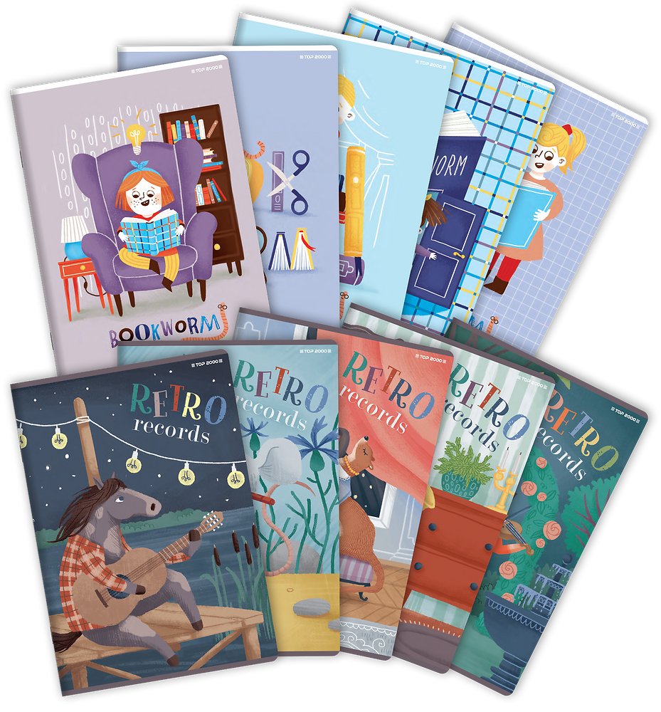 zeszyt a5/16k kratka book/retro (20szt)