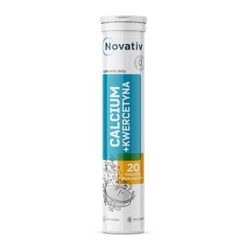 Novativ calcium + kwercetyna smak cytrynowy 20 tabletek musujących