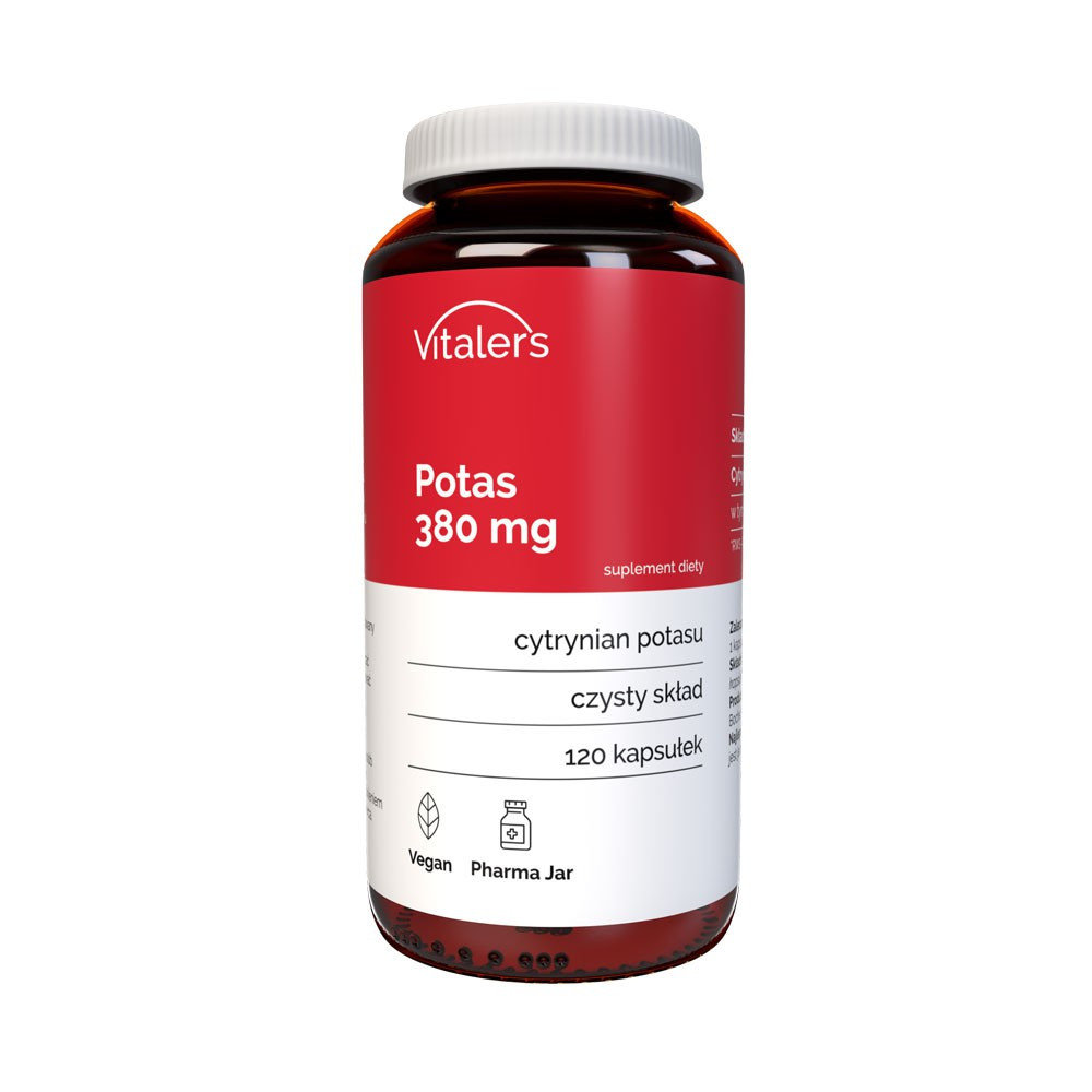 Vitaler's, Cytrynian Potasu 380 mg, 120 kaps.