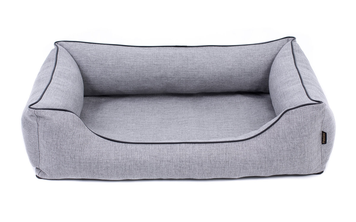Ortopedyczne legowisko dla psa Owczarka nizinnego 80x60 cm Sofa Mallorca Orthopedic kolory jasnoszary/czarny