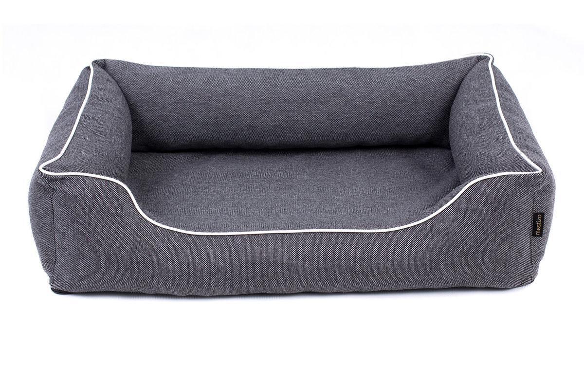 Ortopedyczne legowisko dla psa Buldoga ang. 80x60 cm Sofa Mallorca Orthopedic kolory ciemnoszary/biały