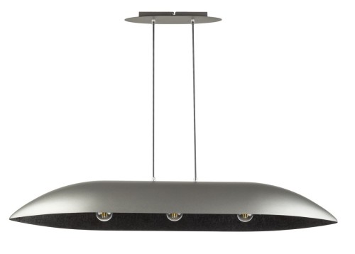 Stylowa lampa wisząca GONDOLA L 40642 3xE27 czarny srebrny