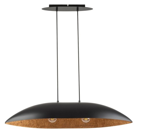 Podłużna lampa wisząca Gondola M 40635 Sigma do kuchni czarna miedziana