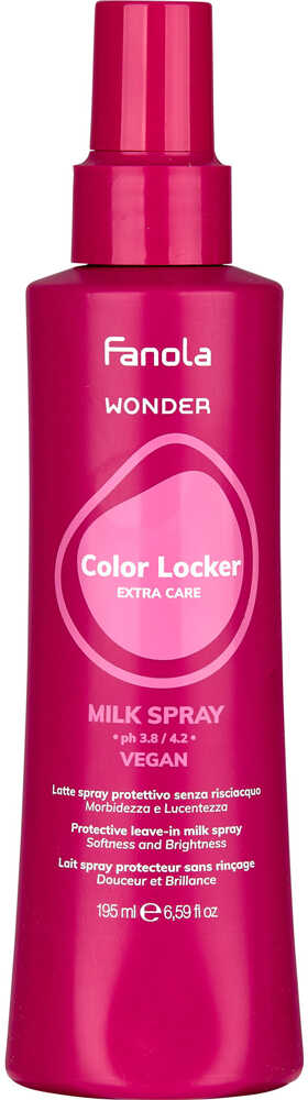 Fanola Wonder Color Locker Milk Mleczko do włosów farbowanych w sprayu, przedłużające trwałość koloru 195ml