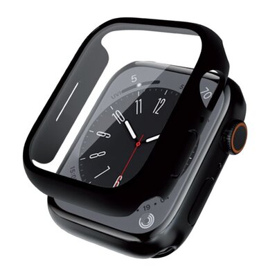 Crong Hybrid Watch Case - Etui ze szkłem Apple Watch 45mm (Black)