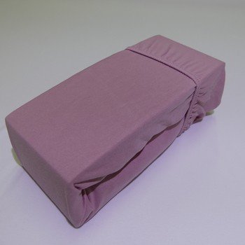 Prześcieradło jersey z gumką 160cmx200cm-pudrowy róz