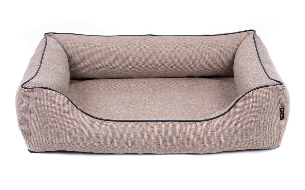 Ortopedyczne legowisko dla psa Buldoga francuskiego 80x60 cm Sofa Mallorca Orthopedic kolory beż/czarny