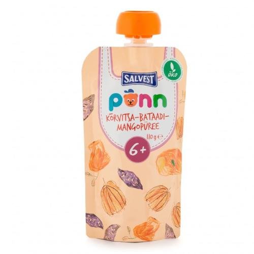 SALVEST PÕNN BIO Puree z dyni batatów i mango 110g