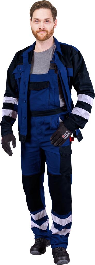 Spodnie ochronne ogrodniczki niebiesko-granatowy roz.52