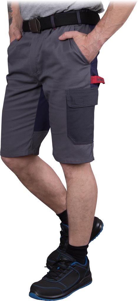 Spodnie ochronne do pasa - krótkie szaro-ciemnoszaro-granatowy roz.3XL