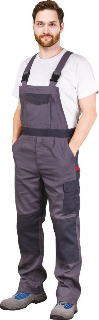 Spodnie ochronne ogrodniczki szaro-ciemnoszary roz.58