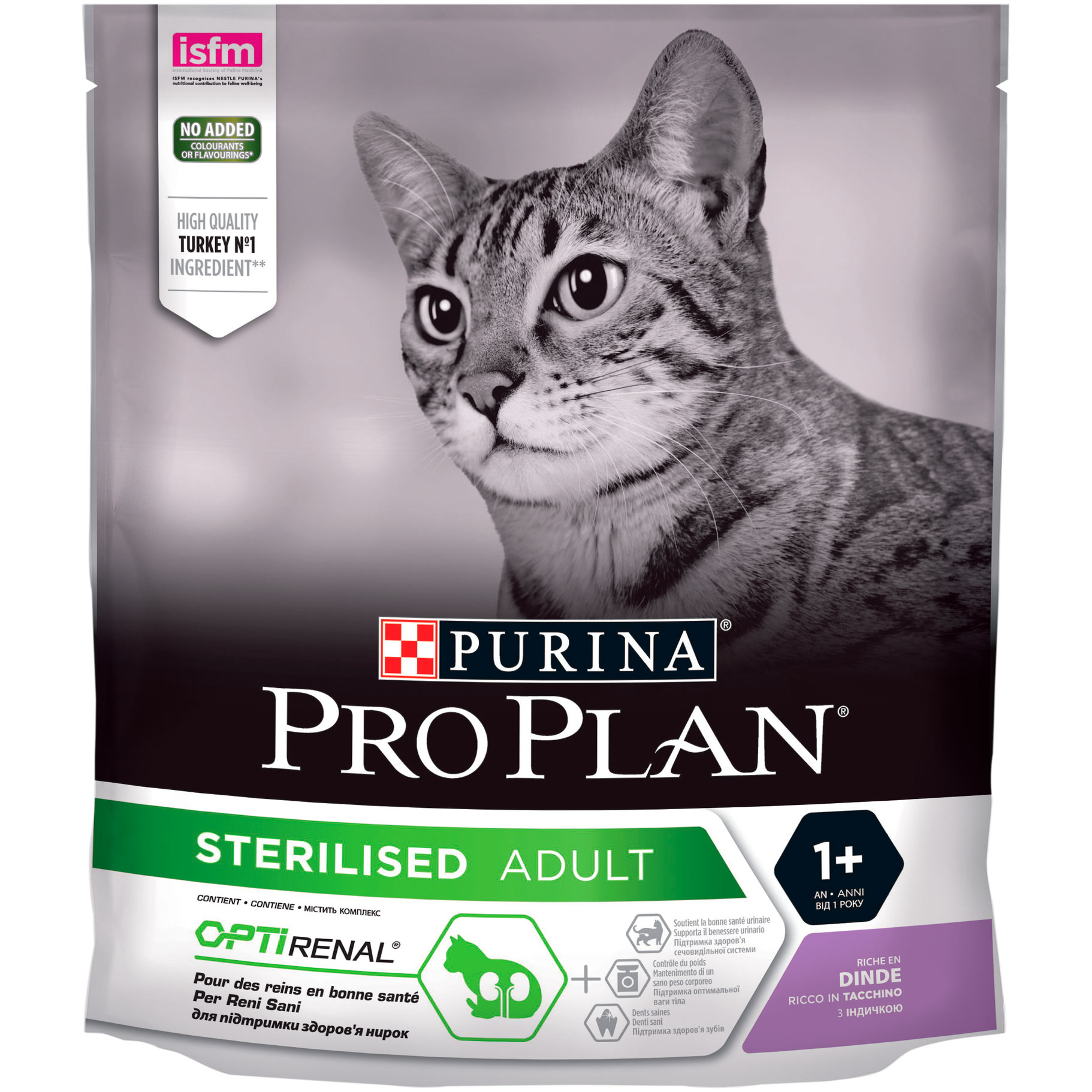 Sucha karma dla kotów i kotów sterylizowanych Purina Pro Plan Sterilised Adult 1+ Cat Indyk z Indykiem 400 g (7613033564673)