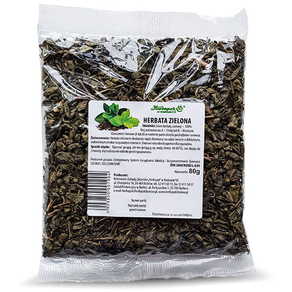 HERBATA ZIELONA 80g HERBAPOL